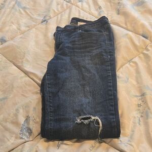 Style & Co. Dark Blue Ripped Skinny Jeans